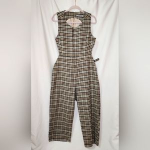 Asos Wool Plaid Jumpsuit size 12